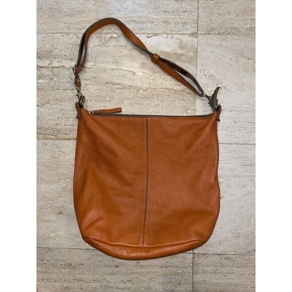 Gianni Notaro‎ Italy Orange Leather Tote Bag - Picture 1 of 7